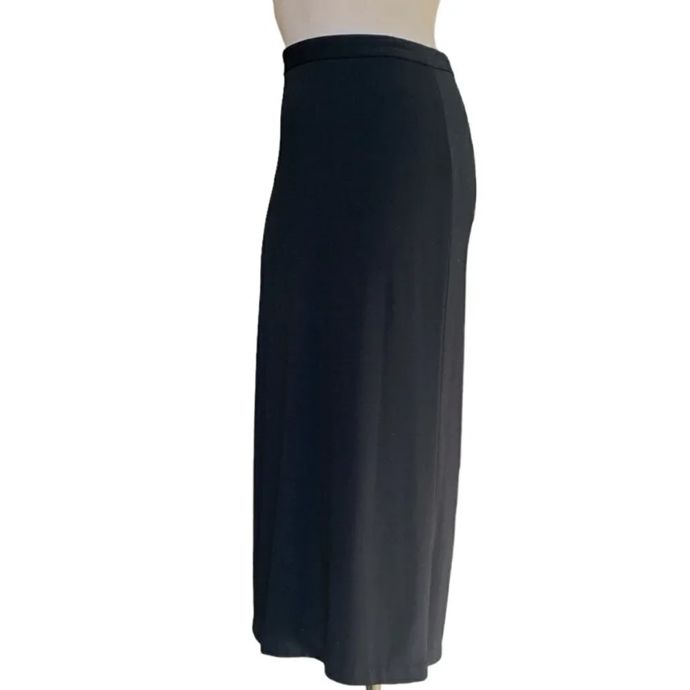Ann Taylor Midi Skirt Sz 4P Black #81J - Picture 4 of 7